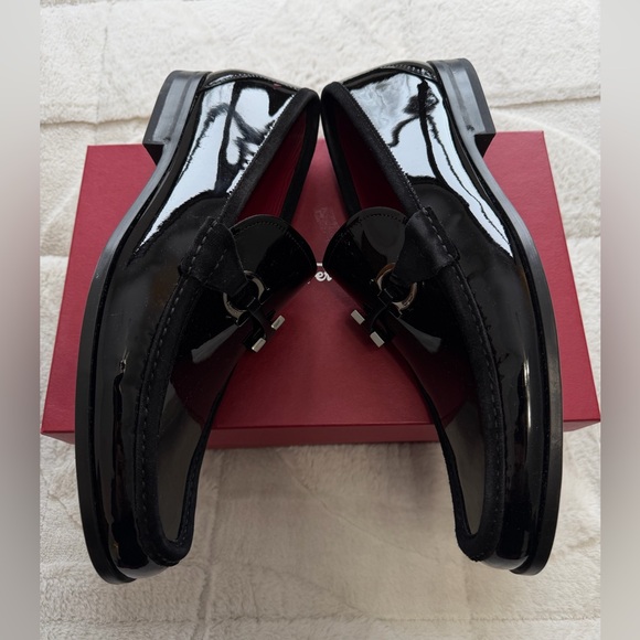 NEW! $895 Salvatore Ferragamo Grandioso-2 Patent Leather Gancini Loafers 11.5 - Picture 5 of 10